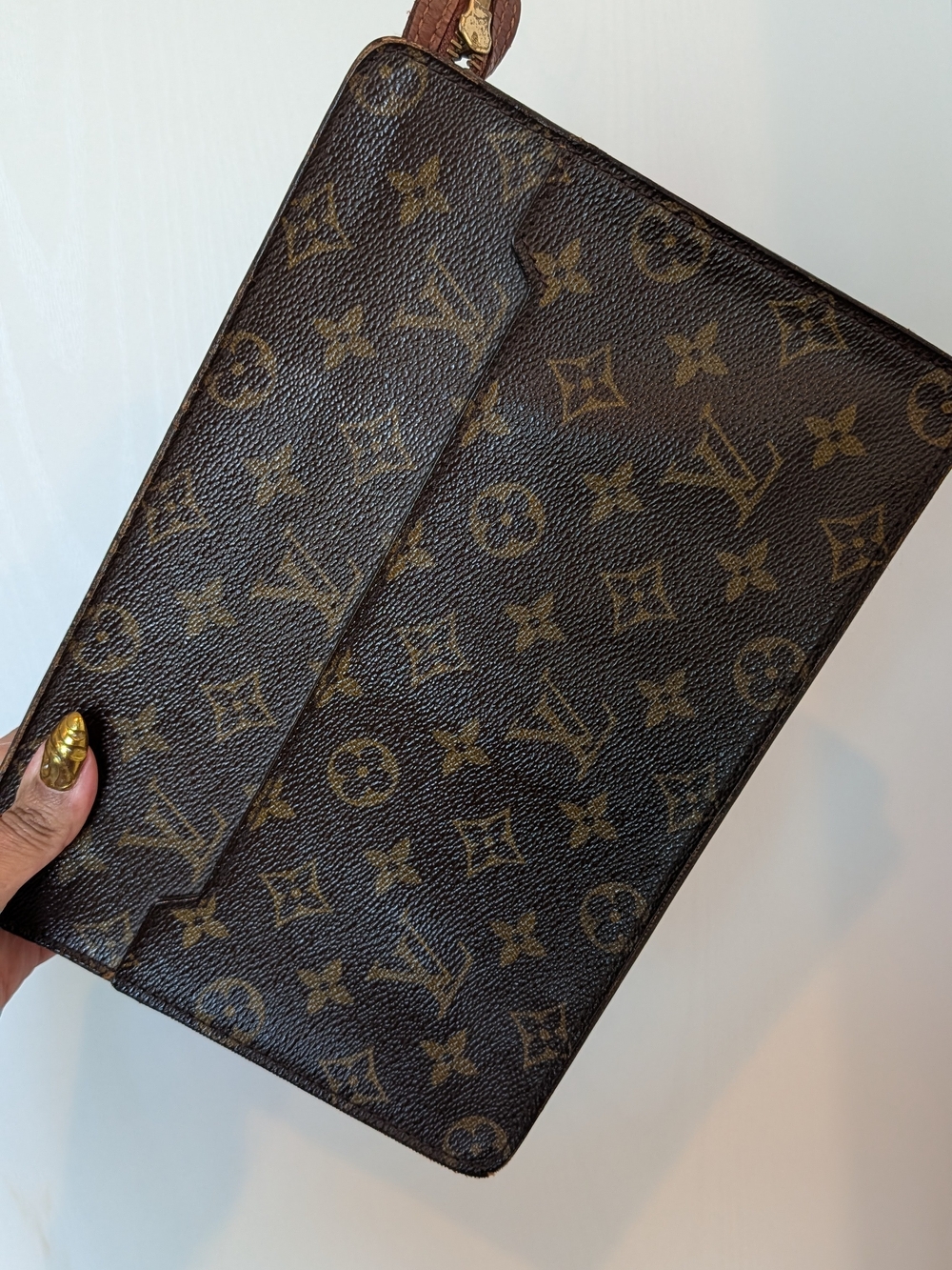Louis Vuitton Vintage Monogram Canvas Clutch - Brown/Gold